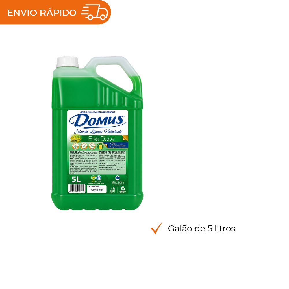 SABONETE LIQ DOMUS ERVA DOCE 5L - UN