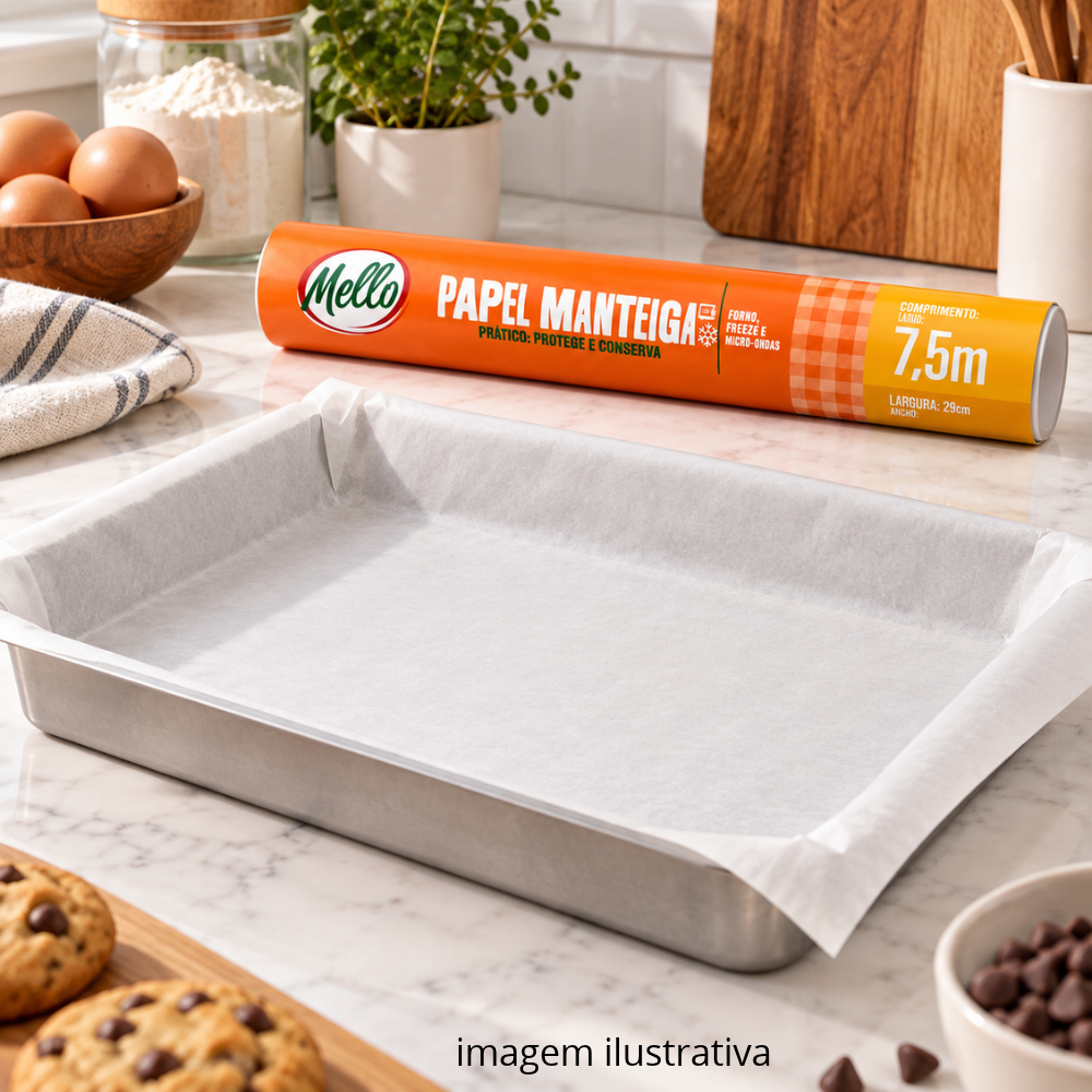 PAPEL MANTEIGA 29X7,5M - 1 UNIDADE