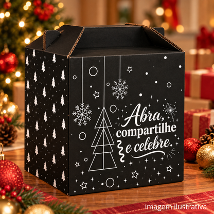 CESTA DE NATAL CELEBRE PRETA - PC C/25