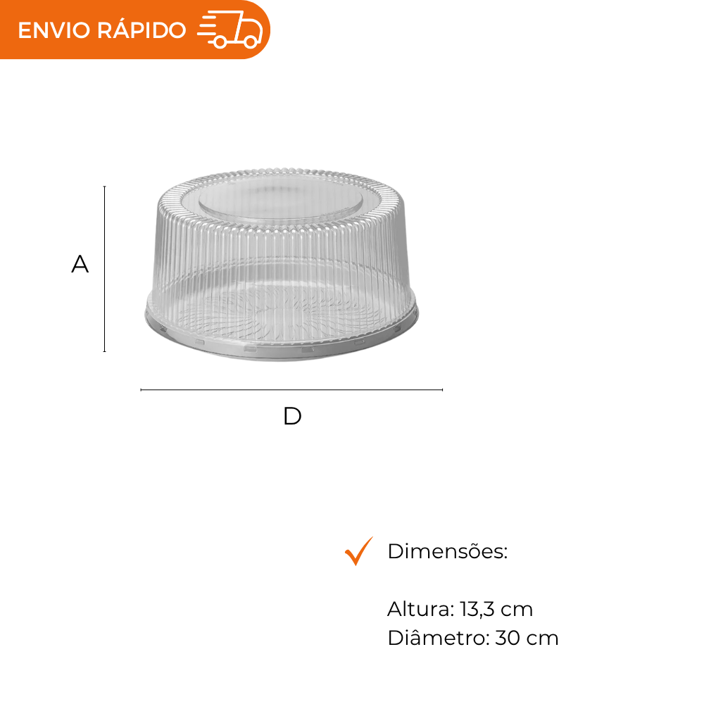 EMBALAGEM PET TORTA MEDIA BR - G 56MA