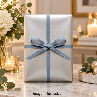 BOBINA DE PAPEL PRESENTE PRATA - 60CM - UN