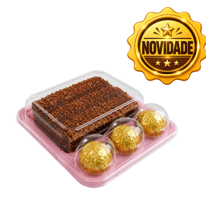 EMBALAGEM ROSA PARA DOCES, BOLOS E SALGADOS 5 UNIDADES FESTA INFANTIL