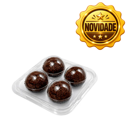 EMBALAGEM CRISTAL PARA 4 DOCINHOS PET 5 UNIDADES BRIGADEIROS