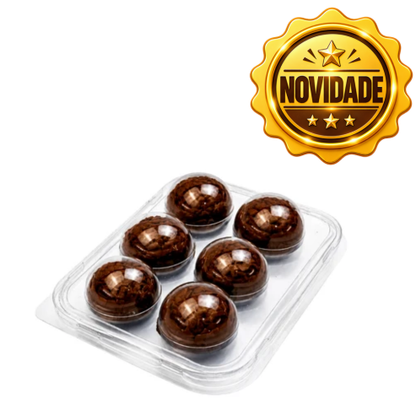 EMBALAGEM CRISTAL PARA 6 DOCINHOS PET 5 UNIDADES BRIGADEIROS