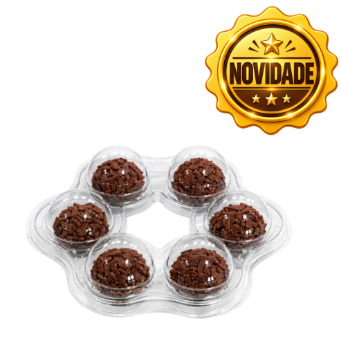 EMBALAGEM GUIRLANDA NATAL CRISTAL PARA 6 DOCINHOS PET 5 UNIDADES