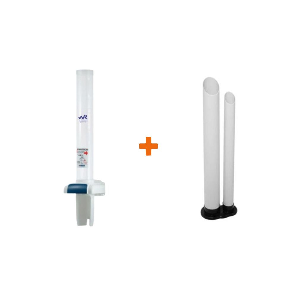 KIT DISPENSER  POUPADOR PARA COPOS 180 ML -200 ML  + DESCARTE DE COPOS ÁGUA E CAFÉ