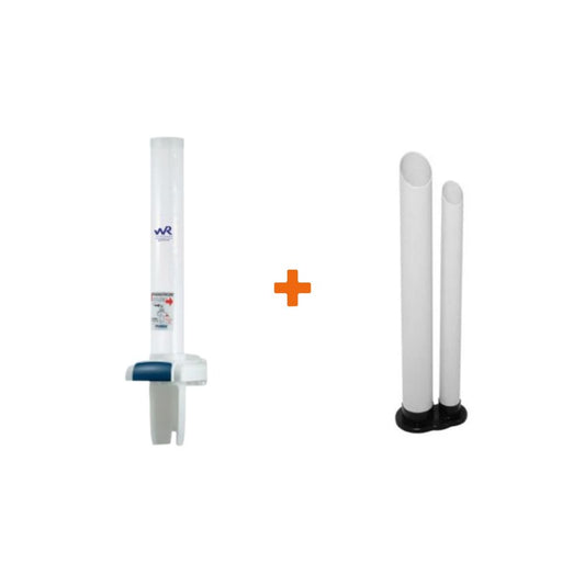 KIT DISPENSER  POUPADOR PARA COPOS 180 ML -200 ML  + DESCARTE DE COPOS ÁGUA E CAFÉ