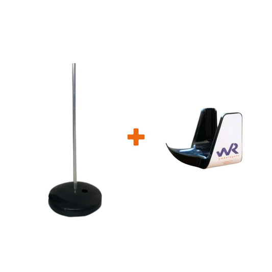 KIT SUPORTE PARA BOBINA + BASE PEDESTAL COM HASTE DE ALUMÍNIO