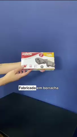 LUVA VINIFLEX S/ PÓ PRETA - M - DP C/100
