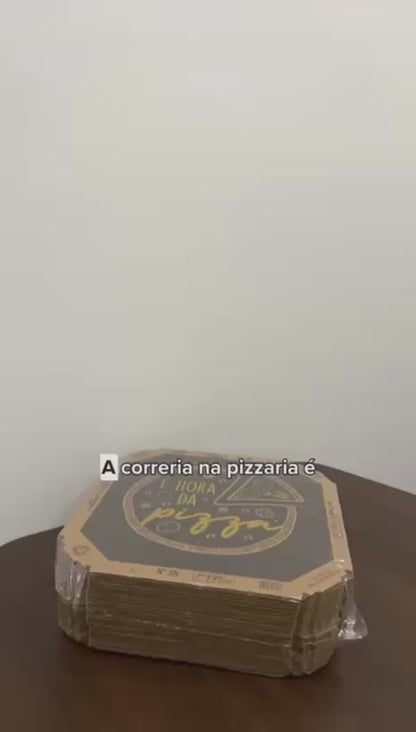 EMB. P/PIZZA 35CM KRAFT IMPRESSA E HORA - PC C/25