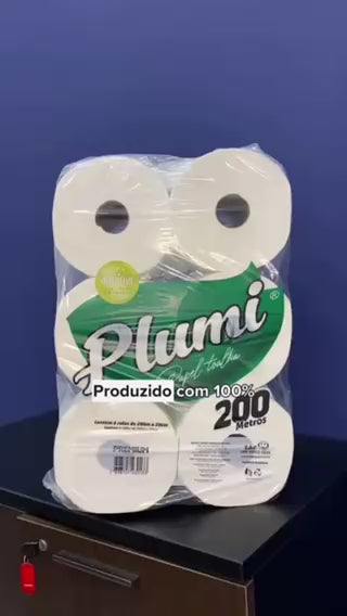 PAPEL TOALHA BOBINA 100% CELULOSE 26GR - FD C/6X200M