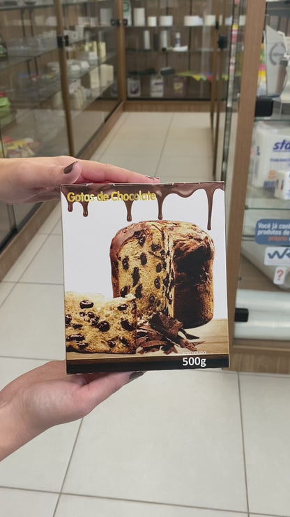CAIXA P/ PANETONE GOTAS CHOCOLATE - PC C/25