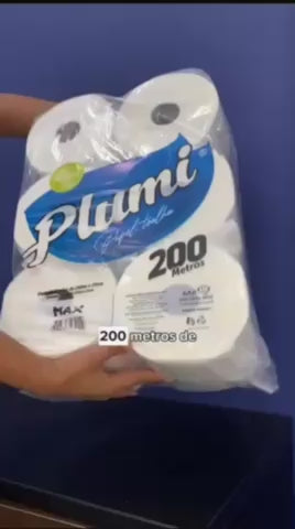PAPEL TOALHA BOBINA 100% CELULOSE 20GR- FD C/6X200M