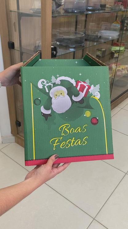CESTA DE NATAL BOAS FESTAS VERDE - PC C/10