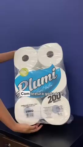 PAPEL TOALHA BOBINA 100% CELULOSE 24G - FD C/6X200M