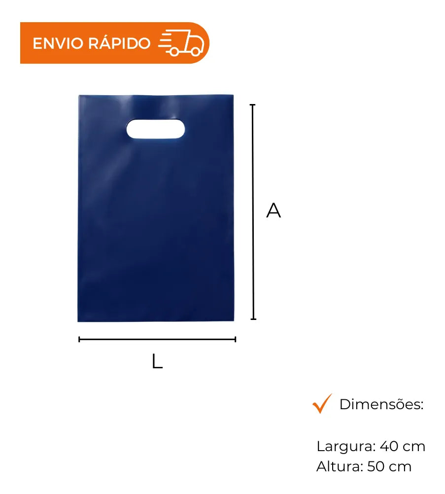 SACOLA BOCA DE PALHACO 40X50 AZUL - PC C/50